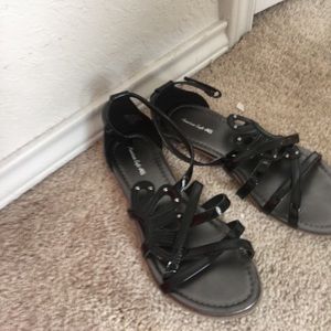 Cute black summer sandals